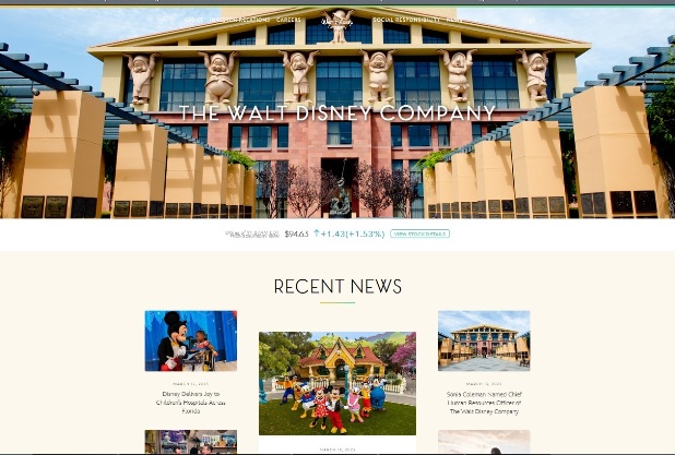 Walt Disney Company website.